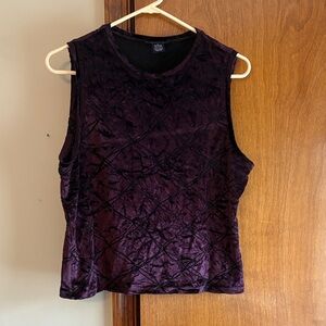 The Limited Velvet Tank Top - Deep Purple